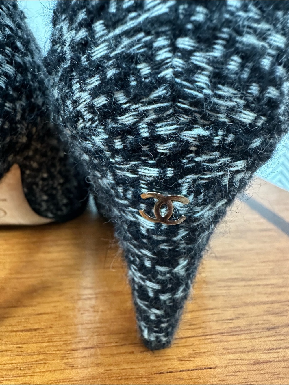 CHANEL Camellia Tweed Heels - Picture 6 of 12